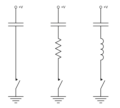 直接切換電容時，突然流入的高電流會迅速的損壞開關(guān)