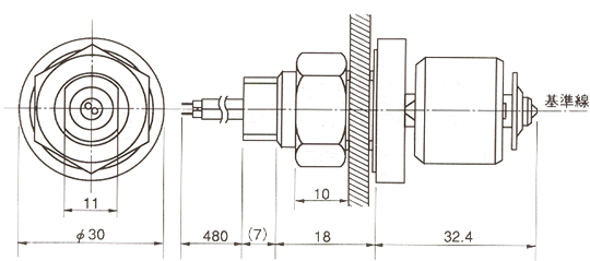 液位傳感器（水位傳感器）ESL-032、ESL-033尺寸規(guī)格