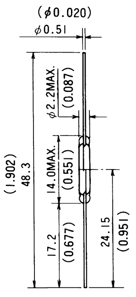 干簧管（磁性開關/磁簧開關）HYR-1532尺寸規(guī)格