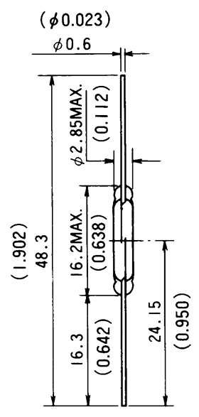 干簧管（磁性開(kāi)關(guān)/磁簧開(kāi)關(guān)）HYR-1506尺寸規(guī)格