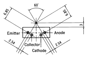 光電傳感器（光學傳感器）OM-2607針腳圖（仰視）