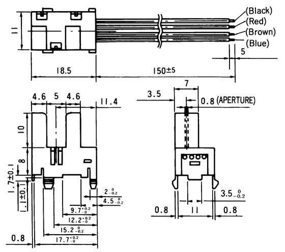 光電傳感器（光學(xué)傳感器）OJ-5101尺寸規(guī)格