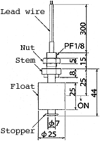 液位開關(guān)（液位傳感器/水位開關(guān)）MFS17-C-1尺寸規(guī)格