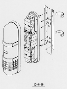 紅外線檢測器（防盜報(bào)警器/紅外線報(bào)警器）XA-1010/2010/2510部件名稱1