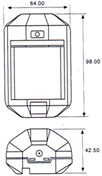 紅外線檢測(cè)器（防盜報(bào)警器/紅外線報(bào)警器）XP-41尺寸規(guī)格